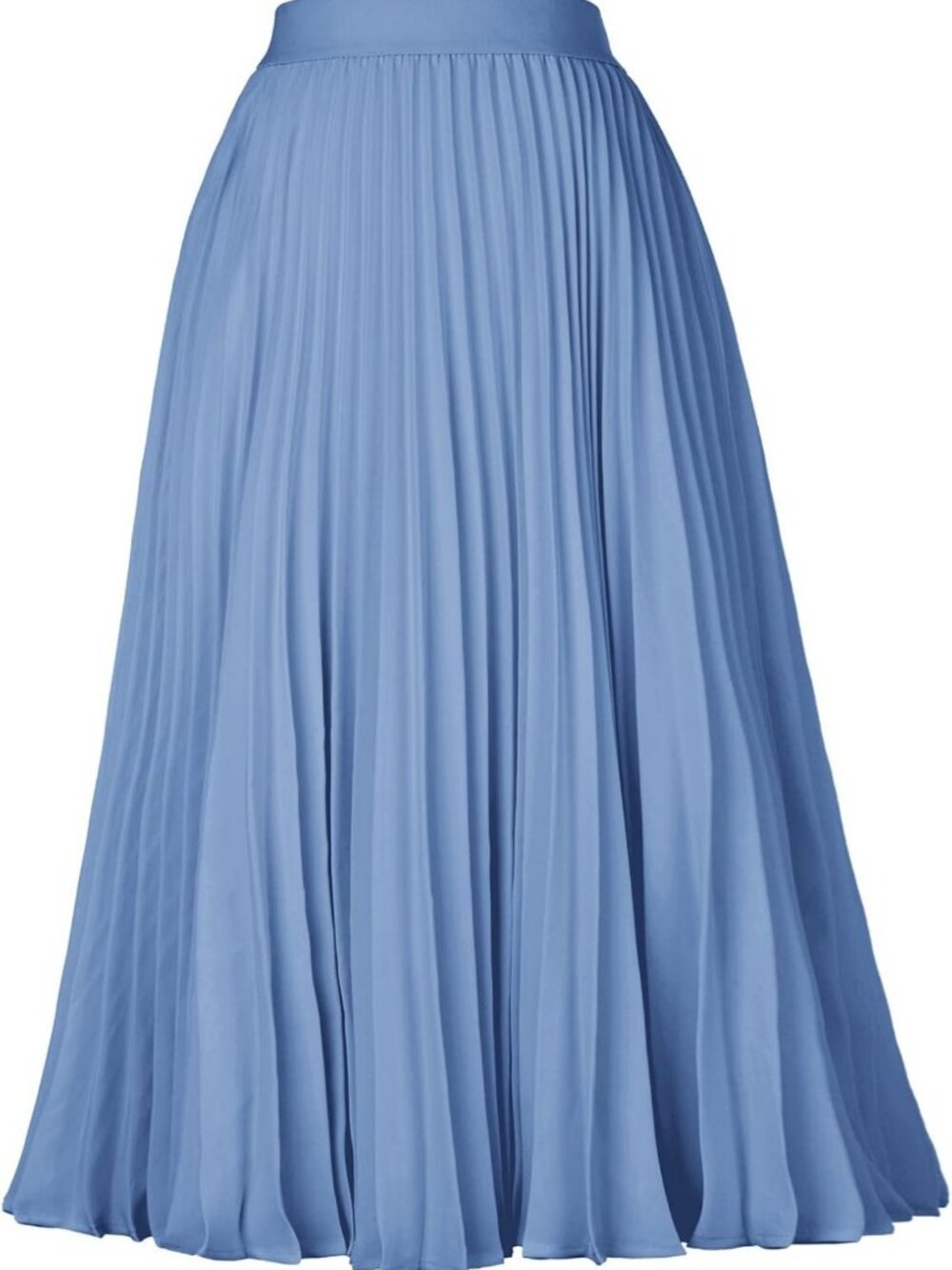 Chic Pleated Midi Skirt for Women | Flowy Chiffon A-Line Dressy Outfit